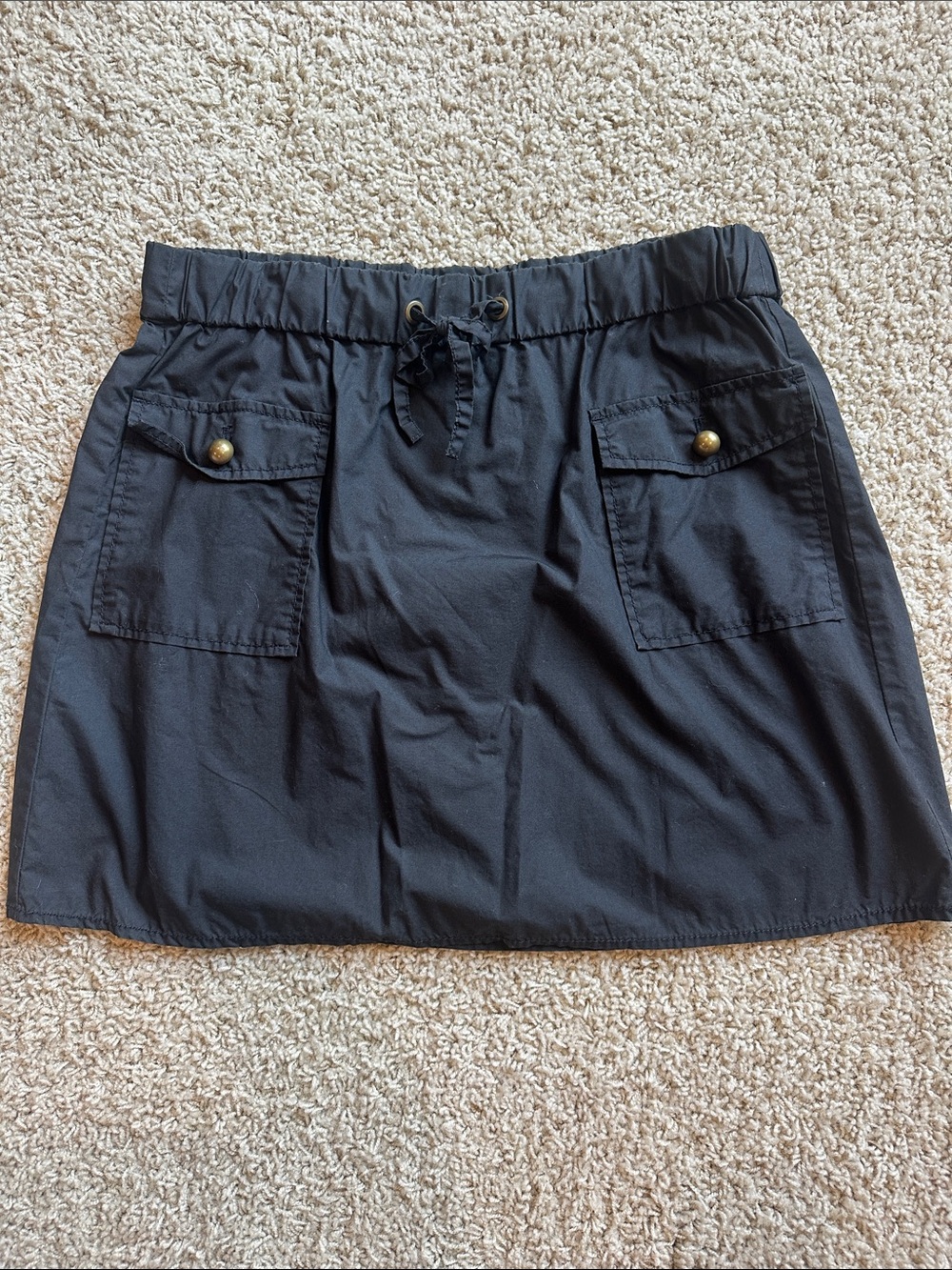 LOFT Casual Black Utility Pocket Skirt - Women